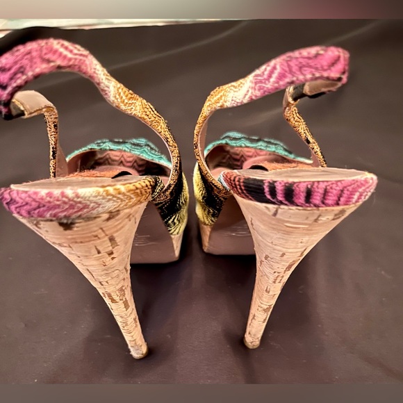 Missoni Slingback 5” Cork Heels Made in Italy w/Dust Bag Size 37 - Picture 5 of 5